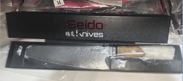 Chef's Knife For Japanese Cuisine In Damascus-White-34.7cm
