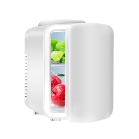 Mini Fridge, 4L/6 Can Portable Cooler & Warmer Freon-Free Small Refrigerator Provide Compact Storage for Skincare.