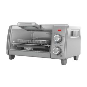 Crisp 'N Bake Air Fry 4-Slice Toaster Oven, Silver & Black