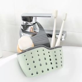 1 Pc Sink Sponge Rack; Sink Organizer Silicone Storage Box; Hangable Multifunctional Drainage Adjustable Shoulder Strap; Sponge Rack