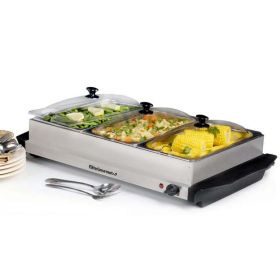 3 x 2.5 Qt. Stainless Steel Electric Buffet Server